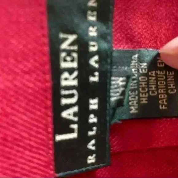 Lauren  Ralph Lauren Red Short Sleeve Jacket/Top Size 14W - Picture 6 of 6